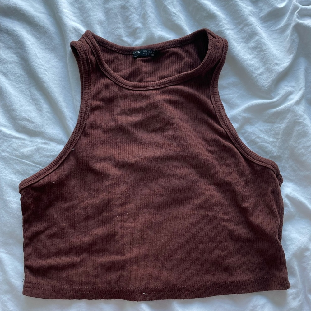 Brown shein tank top